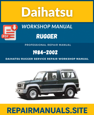 Daihatsu Rugger Service & Repair Workshop Manual Download