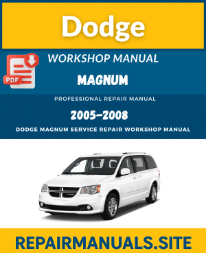 Dodge Magnum Workshop Service & Repair Manual Download